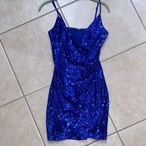 Trixxi Blue Sequin Dress